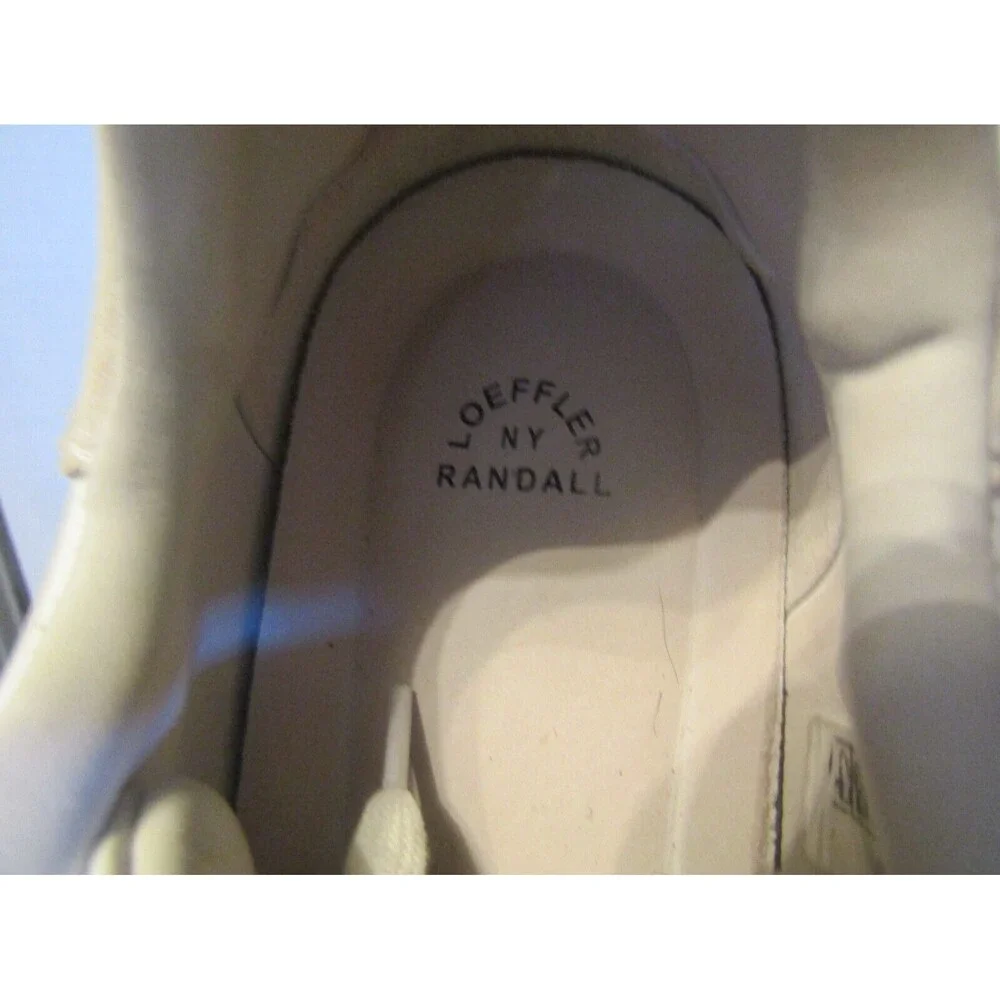 Loeffler NY Randall Keeley Sneakers White Leather Suede Low Top Womens 10